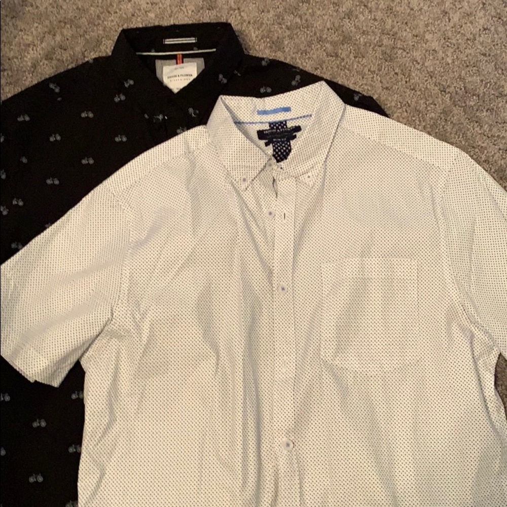 2 Denim & Flower men’s untuck shirts SZ Large